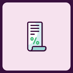 Modern Discount Percentage Icon for Finance and Business