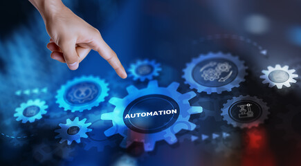Automation 3D icon. Business industrial process workflow optimisation