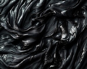 Swirling Black Texture Abstract Dark Backdrop