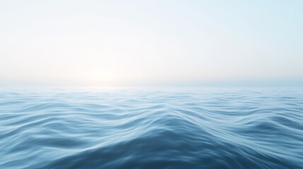 Fototapeta premium Soft aqua gradient with waves and ample copy space for calm and soothing designs