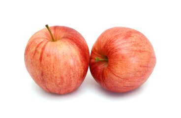 Fresh red apples isolated on white background