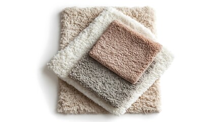 Stylish home decor asset plush furniture items on white background in-house arrangement cozy environment