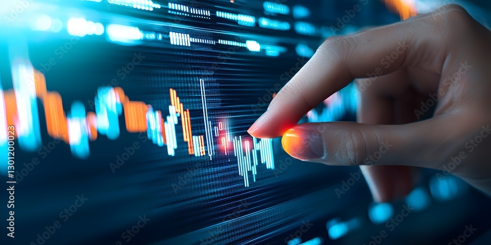 Aufkleber financial analyst reviewing projections on computer screen for accurate forecasting in business envi