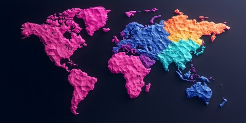 Global market entry strategies a world map highlighting international expansion opportunities