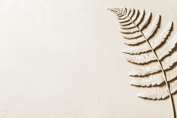 Gentle fern-like brushstrokes fading into a warm neutral canvas, forming a serene organic aesthetic