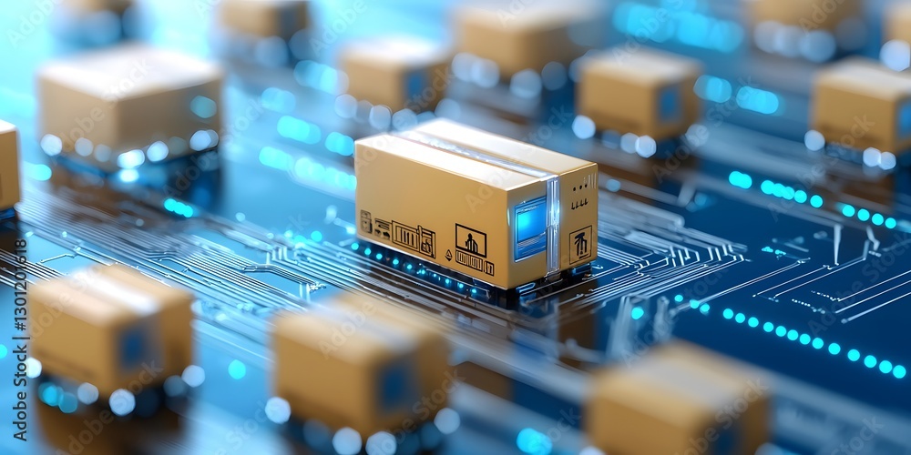 Poster streamlined processes in supply chain optimization digital logistics network infographic tech enviro