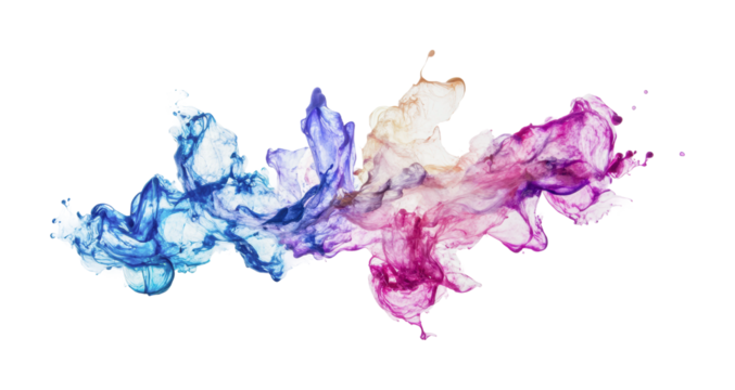 Colorful ink swirls create a dynamic and artistic design for modern decor and creative projects, cut out