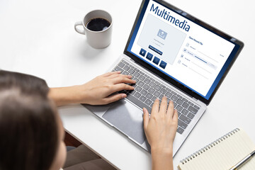 Multimedia cloud computing storage for uploading and store files online brisk for internet users...
