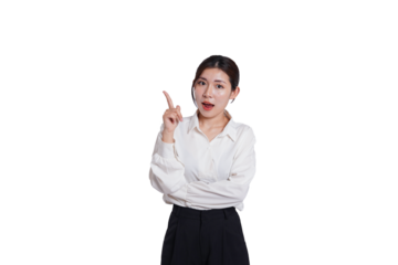 portrait of beautiful asian girl posing on blue background