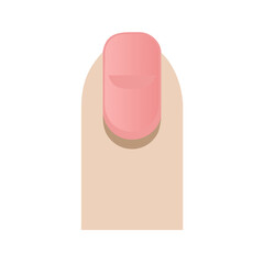 Close-up of a fingernail with pink polish
