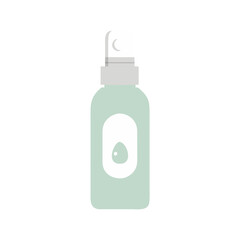 Green spray bottle for skincare and beauty