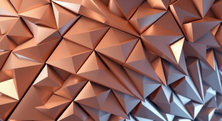 Abstract rose gold geometric shapes create a sophisticated and modern textured background design.