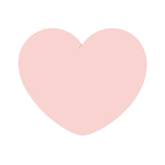 Soft pink heart shape