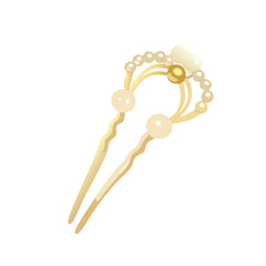Fancy pearl hairpin with a looped design