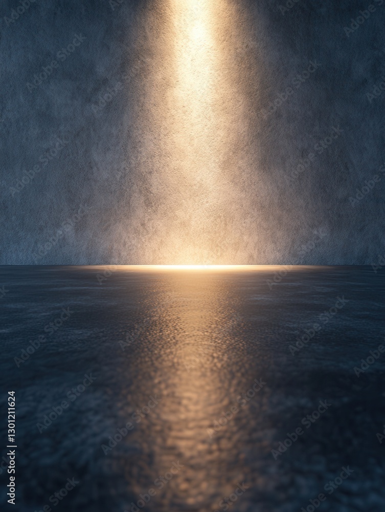 Poster dramatic spotlight on a dark textured surface creating a sense of depth and mystery, ideal for a bac