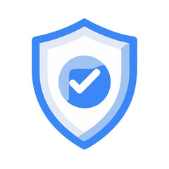 Security shield with checkmark