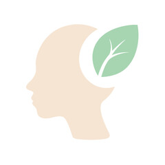 Silhouette with nature-inspired hair