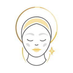 Spa facial treatment with towel wrap