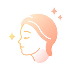 Feminine beauty portrait with elegant glow