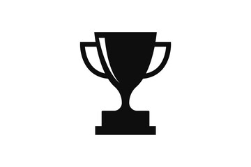 Simple trophy icon vector illustration sign.