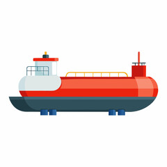 vector illustration of a ship
