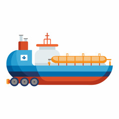 vector illustration of a ship