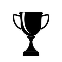 Black trophy cup silhouette symbolizing achievement