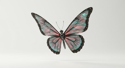 Glowing Cybernetic Butterfly
