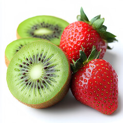 kiwi and strawberries