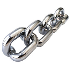 Obraz premium metal chain isolated on white