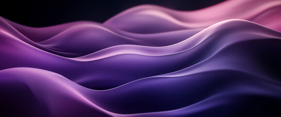 Fototapeta premium Close-up abstract image of flowing purple and pink fluid textures, showcasing a soft, wavy pattern that evokes a sense of smooth movement and dynamic energy.