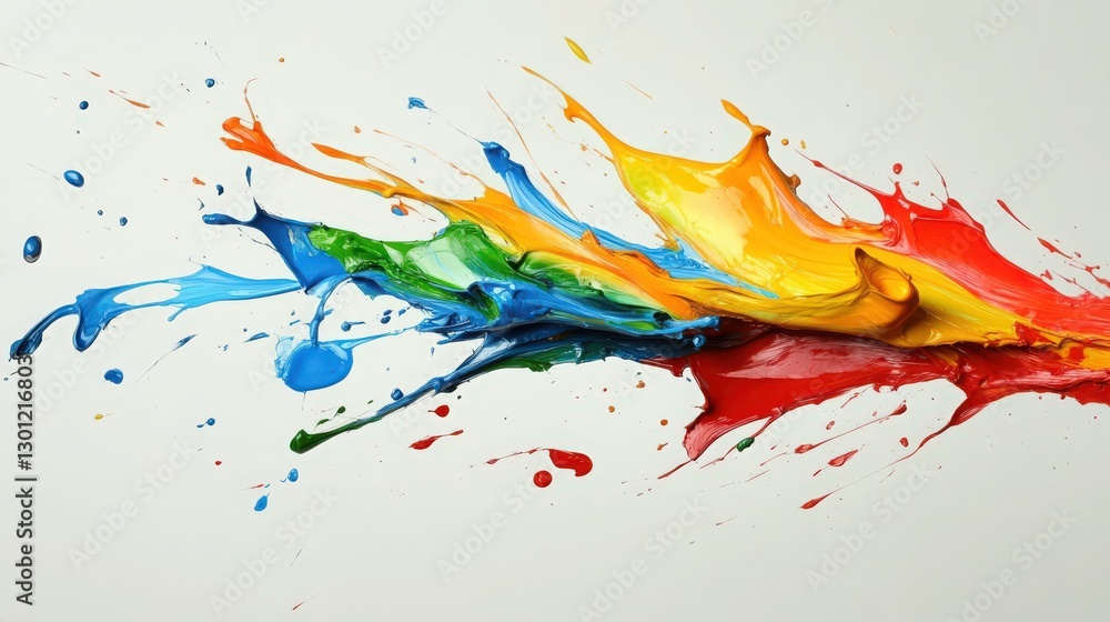 Poster vibrant splash of colorful paint creating dynamic artistic expression