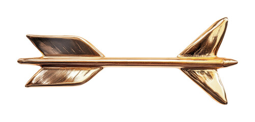Decorative golden arrow design ideal for wall art, party decorations or themed events emphasizing adventure and direction, cut out