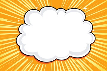 Empty comic speech bubble vector illustration for text with pop art style design and blank panel layout