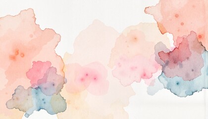 Obraz premium Watercolor background with abstract pink and blue shapes