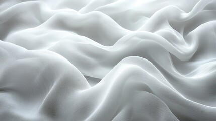 Obraz premium A white, low contrast abstract background features elegant waves and a textured surface, creating a light and elegant backdrop.