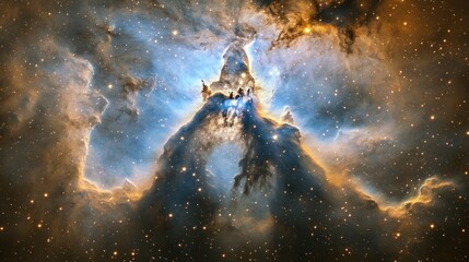 Fototapeta premium Exploring the Mystical Pillars of Creation Nebula Space and Stars