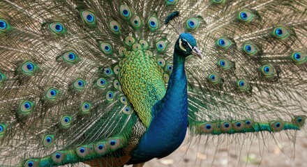 Obraz premium Majestic Peacock Posing