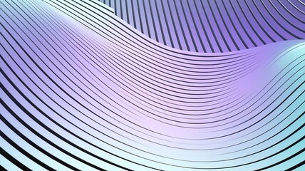 Modern Digital Art with Curved Stripes