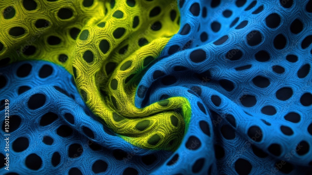 Poster dynamic abstract fabric design textile studio close-up photography creative environment artistic vie