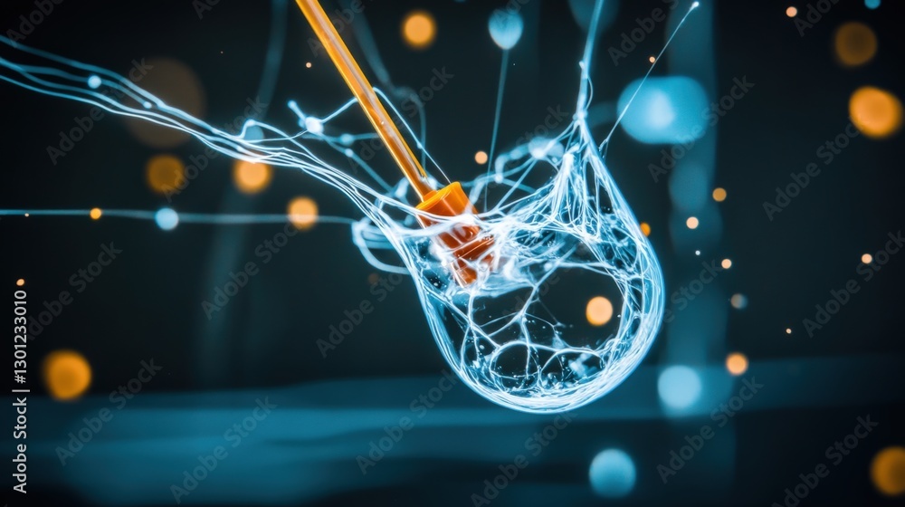 Poster experimenting with quantum physics laboratory insights into particle dynamics modern research facili