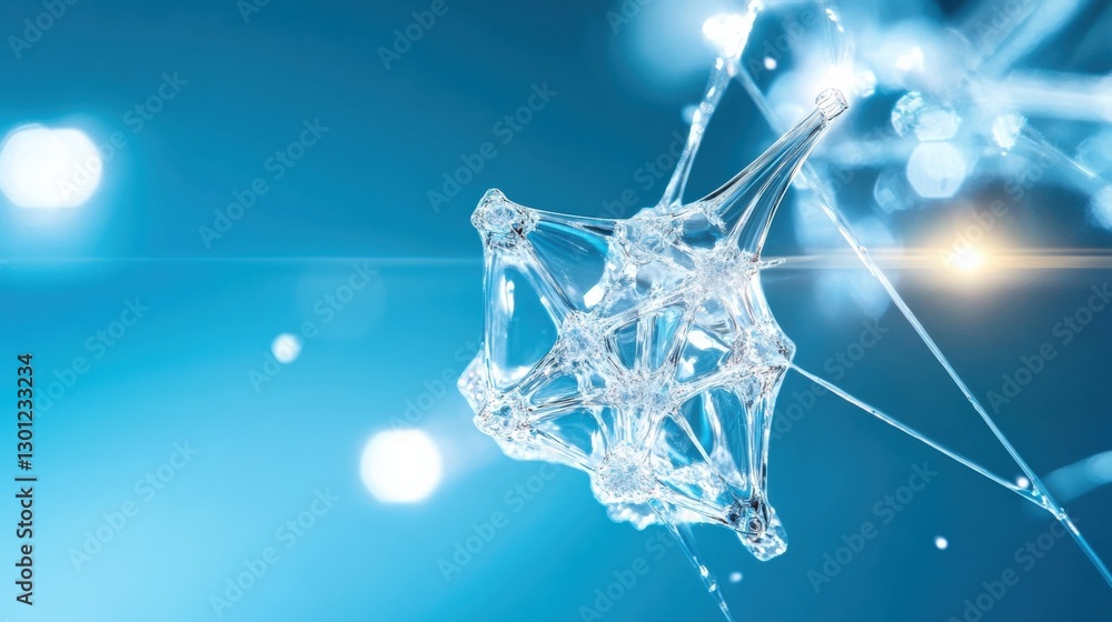 Poster dynamic molecular structure digital environment scientific visualization abstract conceptualization 