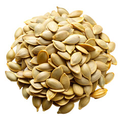 pumpkin seeds on white background