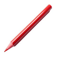 red pencil on white background