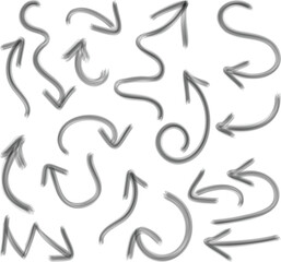 hand draw arrow set vector collection