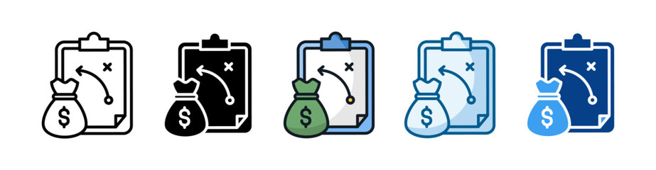 Investment Strategy  Icon Set Multiple Style Collection