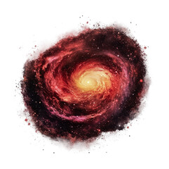 Fototapeta premium Cosmic whirlpool of vibrant colors reflects the wonders of the universe, igniting curiosity and imagination for endless discovery, cut out