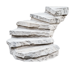 Unique stone staircase design for outdoor landscaping and architectural use in modern spaces, cut out