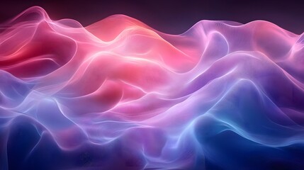 Fototapeta premium Sleek and Stylish Abstract Waves with Merging Pink and Blue Tones for Effective Designs