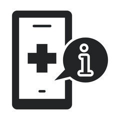 Health Information Icon Glyph Style. Vector Illustration For Graphic Design